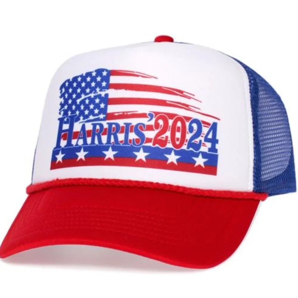 Kamala Harris 2024 President Truckers Hat Democrat Liberal Snap Closure OSFM Cap